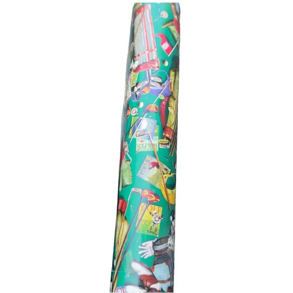 VTG Portfolio Design Premium Litho Gift Wrap‎ 2'x85' Green Golfer  P500309